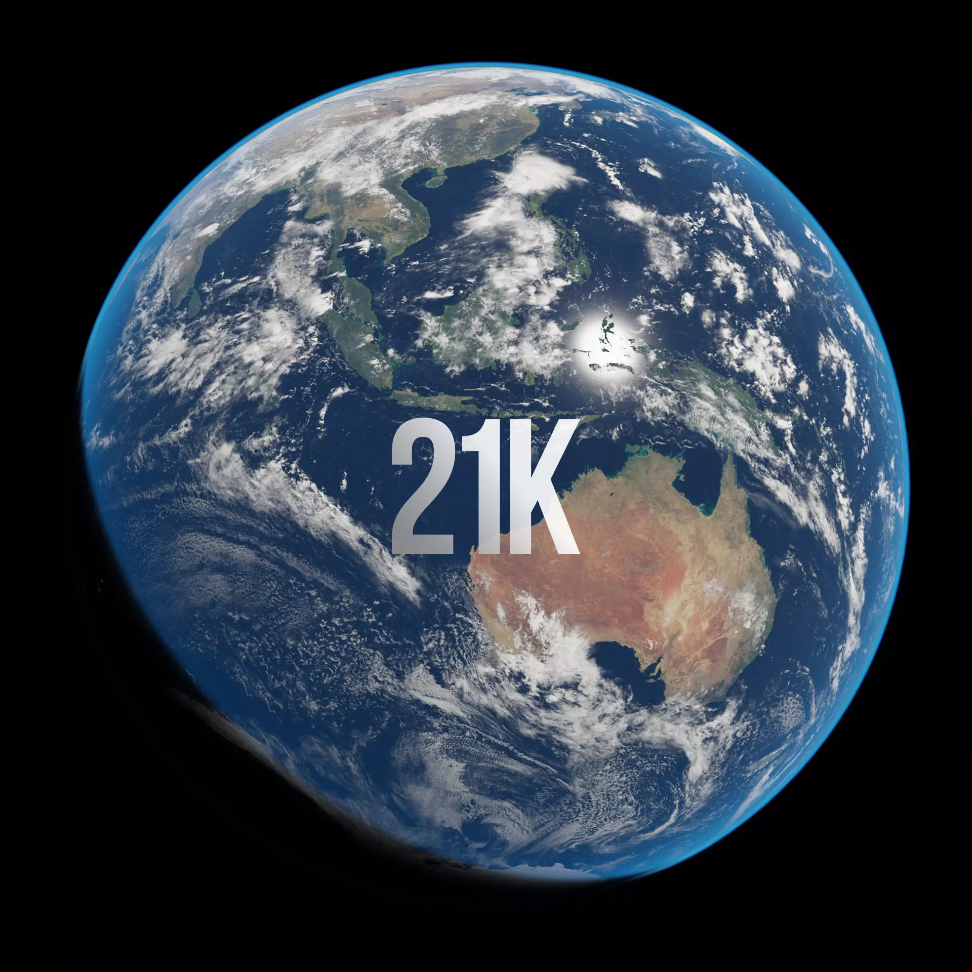 Planet Earth 21K Eevee Low-poly 3D model