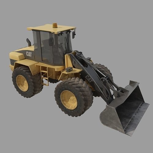 YELLOW Bulldozer 3D model