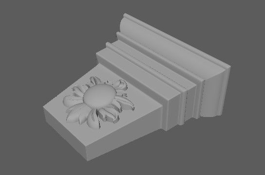 pilaster sculpture 3D model_2