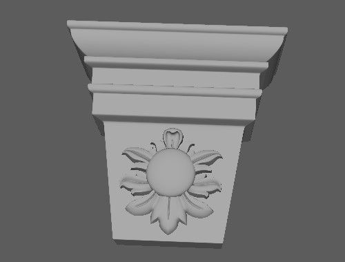 pilaster sculpture 3D model_4