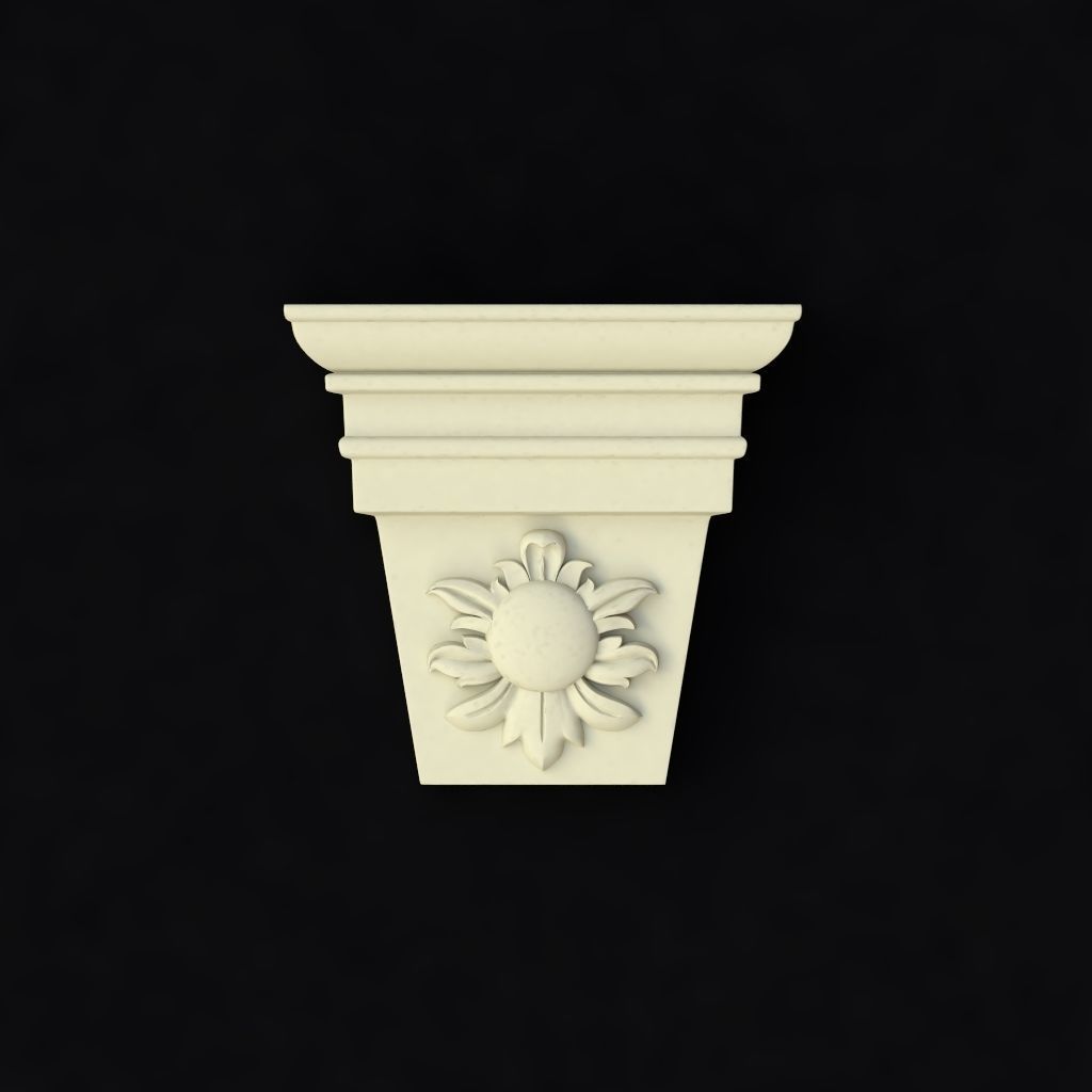 pilaster sculpture 3D model_1