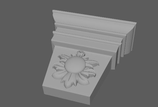 pilaster sculpture 3D model_3