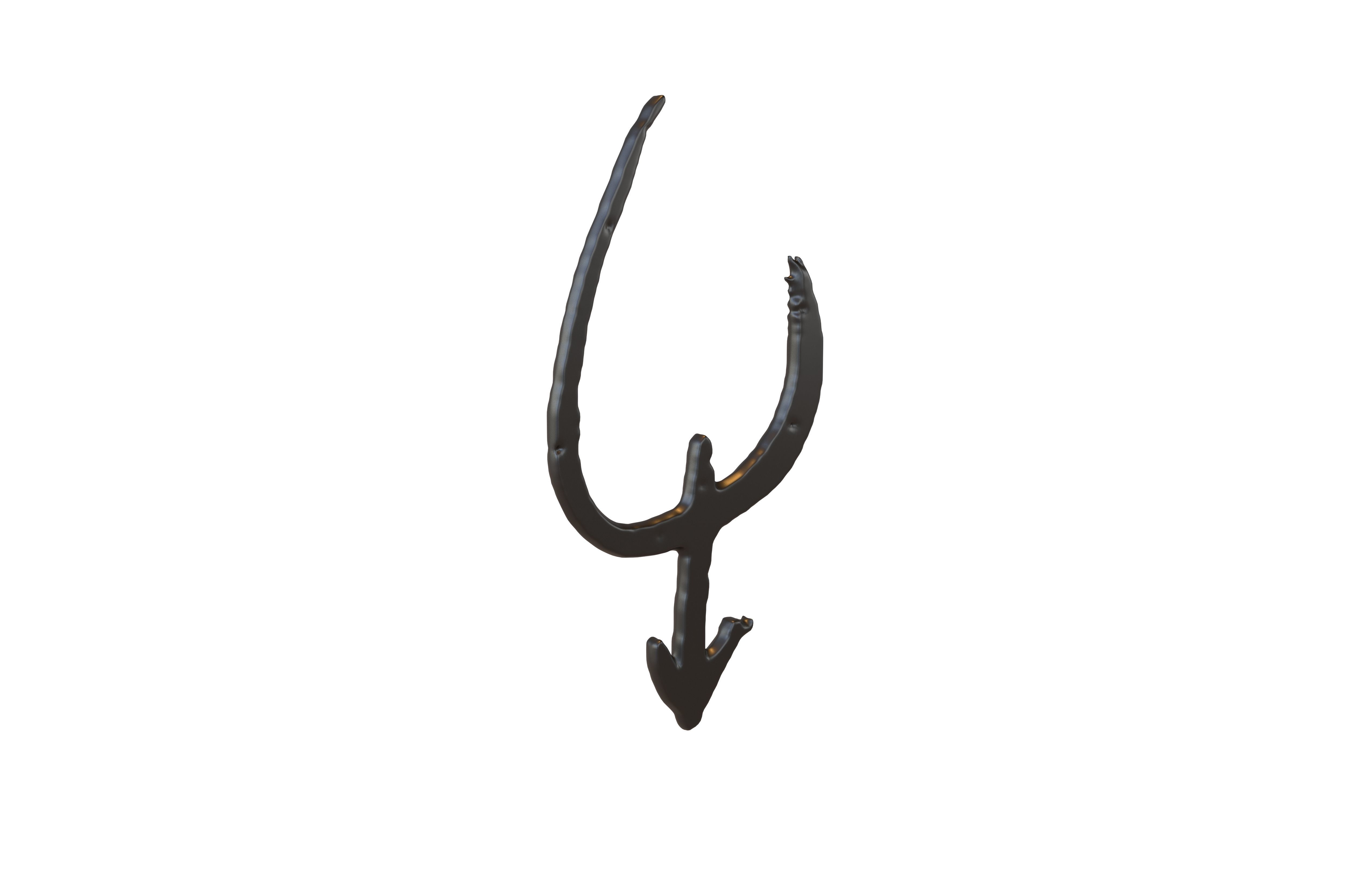 Chinese Zodiac Cow Oracle Bone Inscriptions v1 001 Low-poly 3D model_1