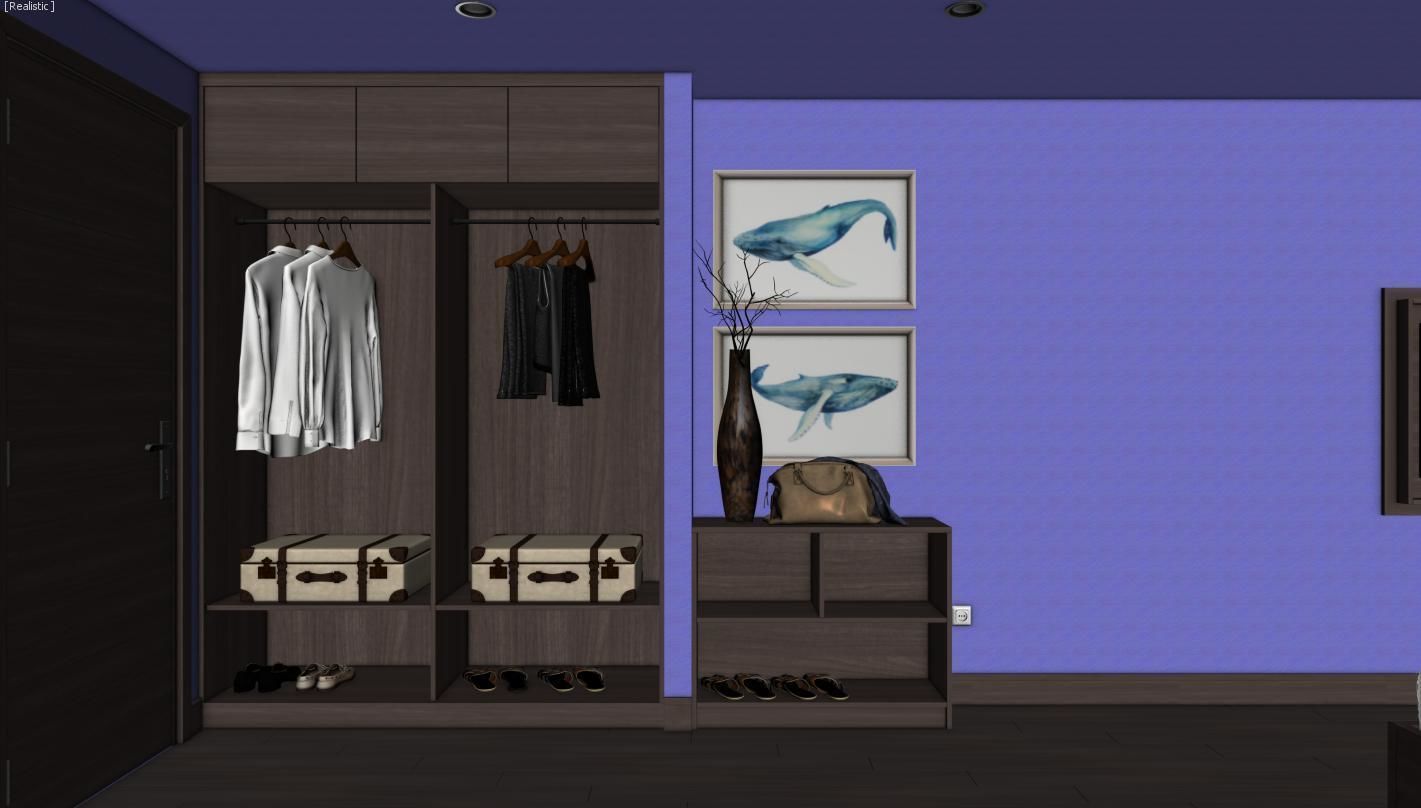 Hotel Bedroom 3dmodel and V-ray rendering 3D model_10