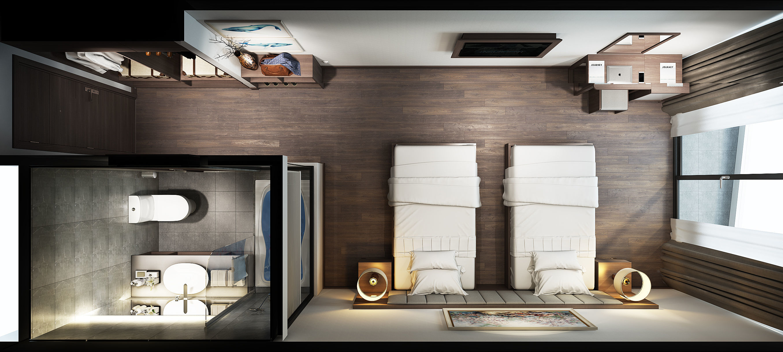 Hotel Bedroom 3dmodel and V-ray rendering 3D model_5