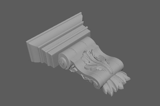 pilaster decorative corbel 3D model_4