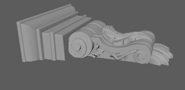 pilaster decorative corbel 3D model_3