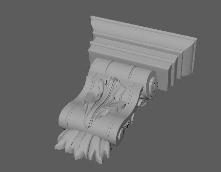 pilaster decorative corbel 3D model_2