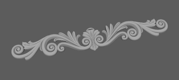 dekor shabby chic ornate border 3D model_1