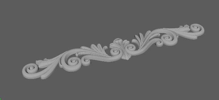dekor shabby chic ornate border 3D model_2
