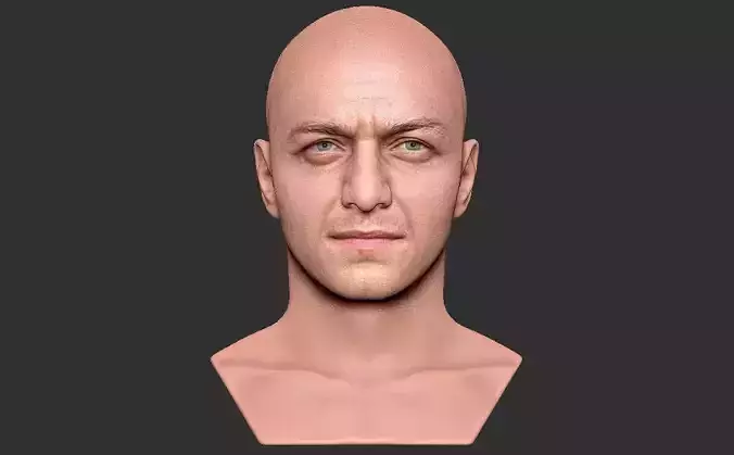 James McAvoy bust for full color 3D printing 3D print model