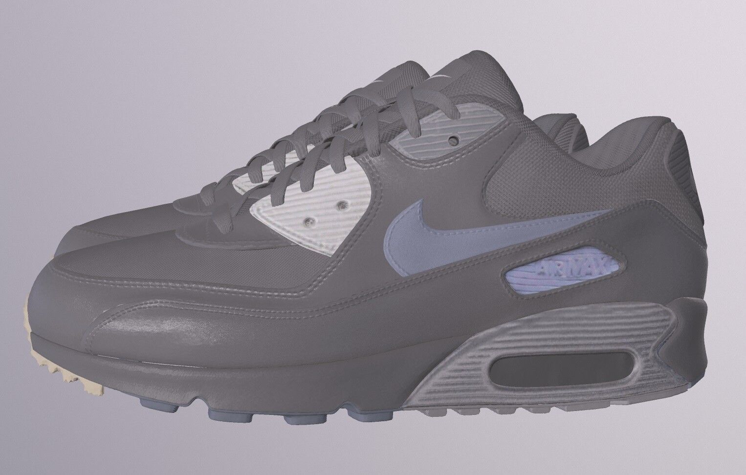 NIKE AIRMAX 90 SHOES PBR Low-poly 3D model_2