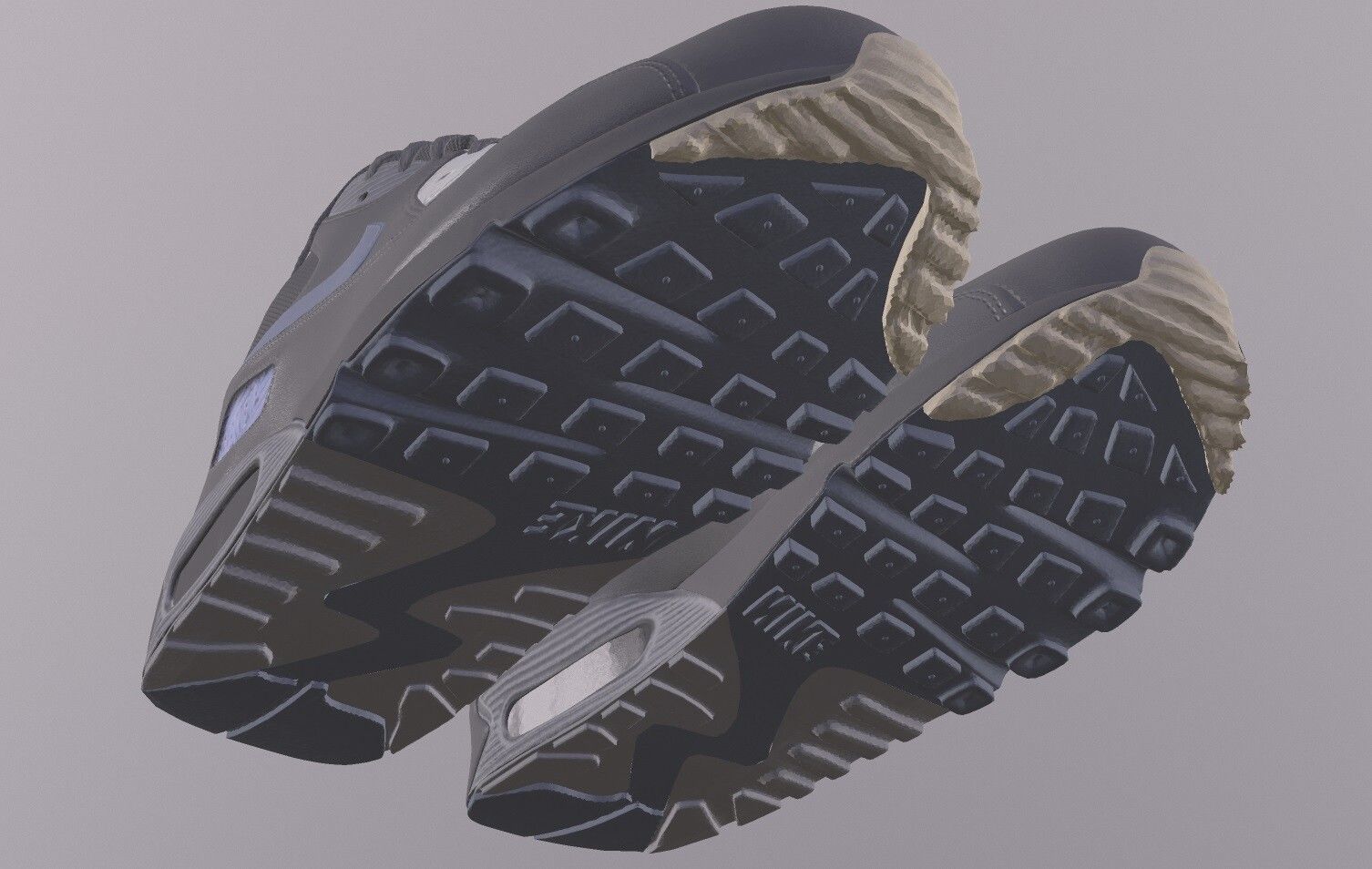 NIKE AIRMAX 90 SHOES PBR Low-poly 3D model_6