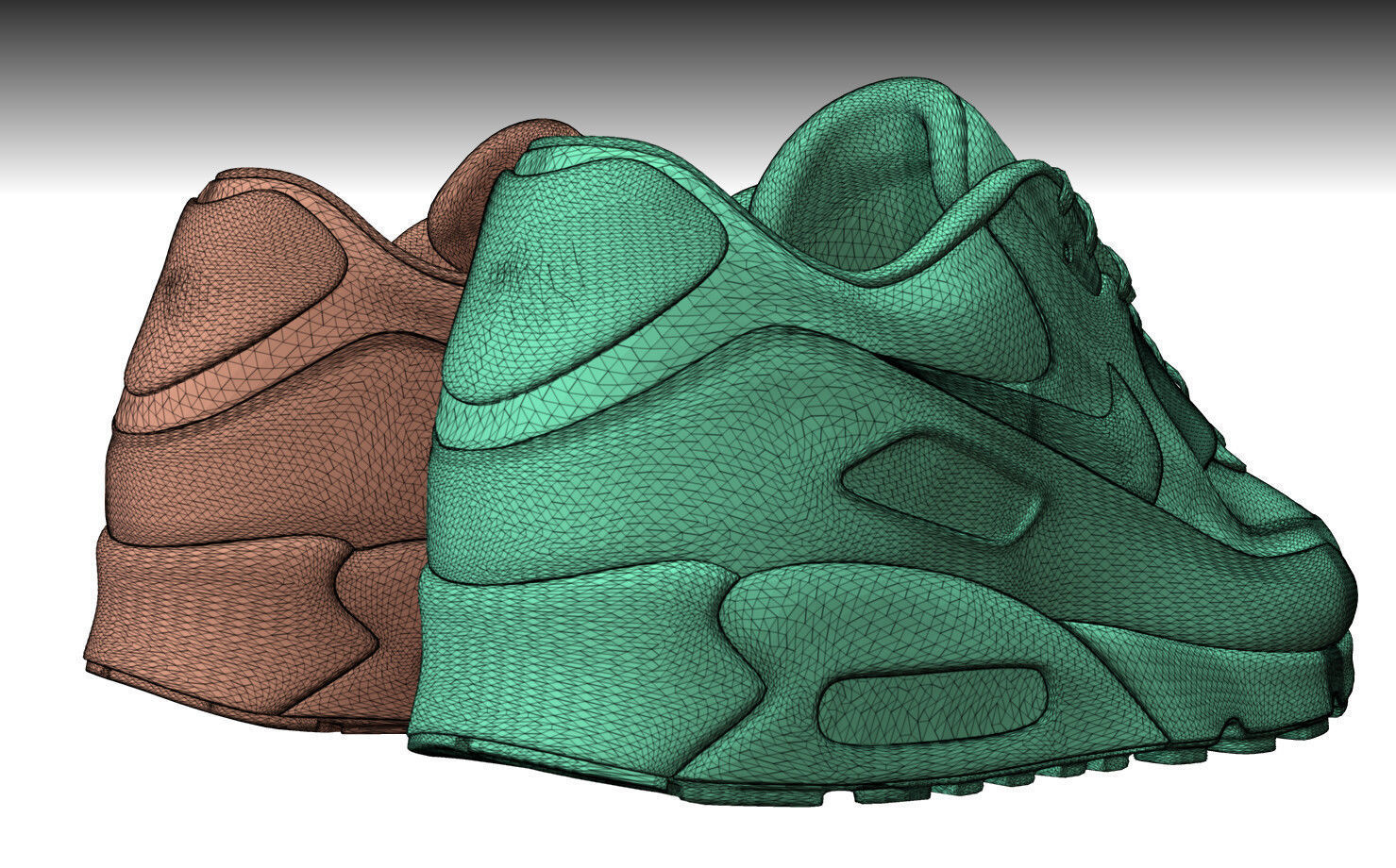 NIKE AIRMAX 90 SHOES PBR Low-poly 3D model_9