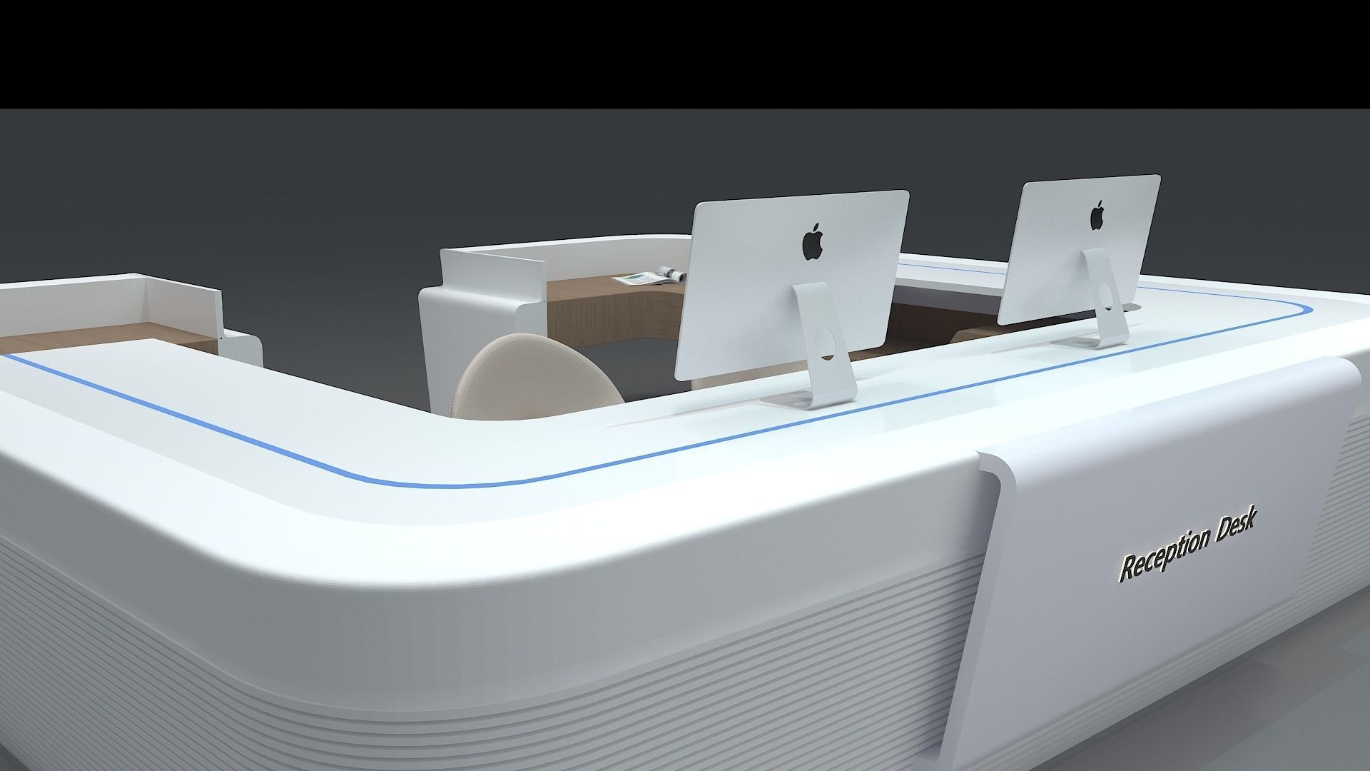 Reception Desk  3D model_7