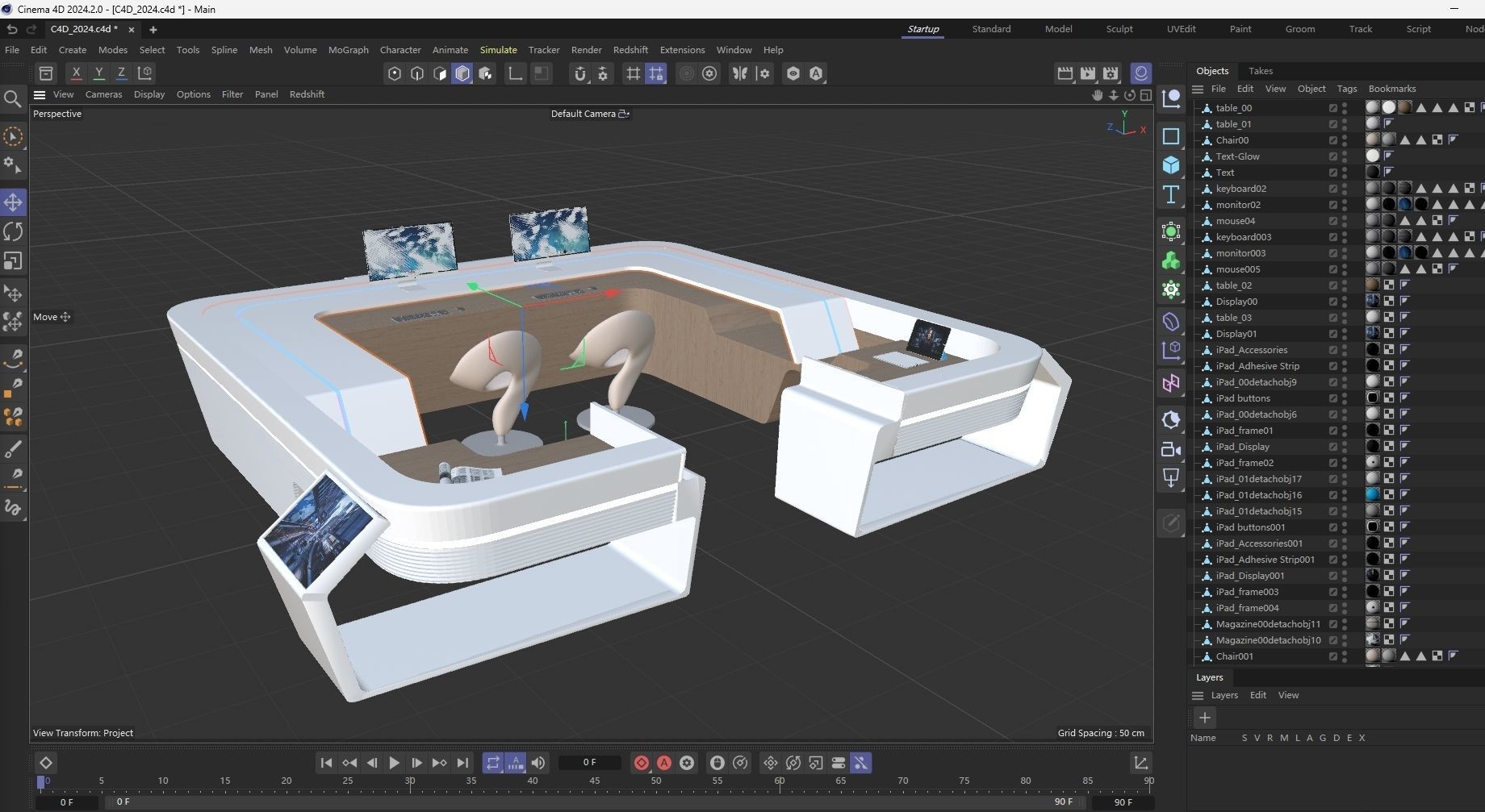 Reception Desk  3D model_14