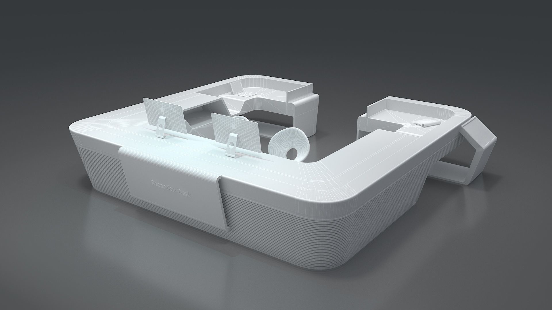 Reception Desk  3D model_9
