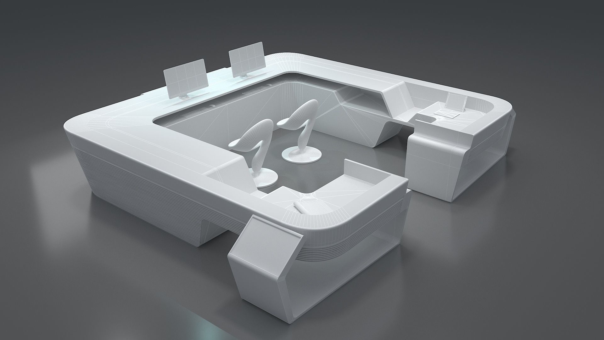 Reception Desk  3D model_10