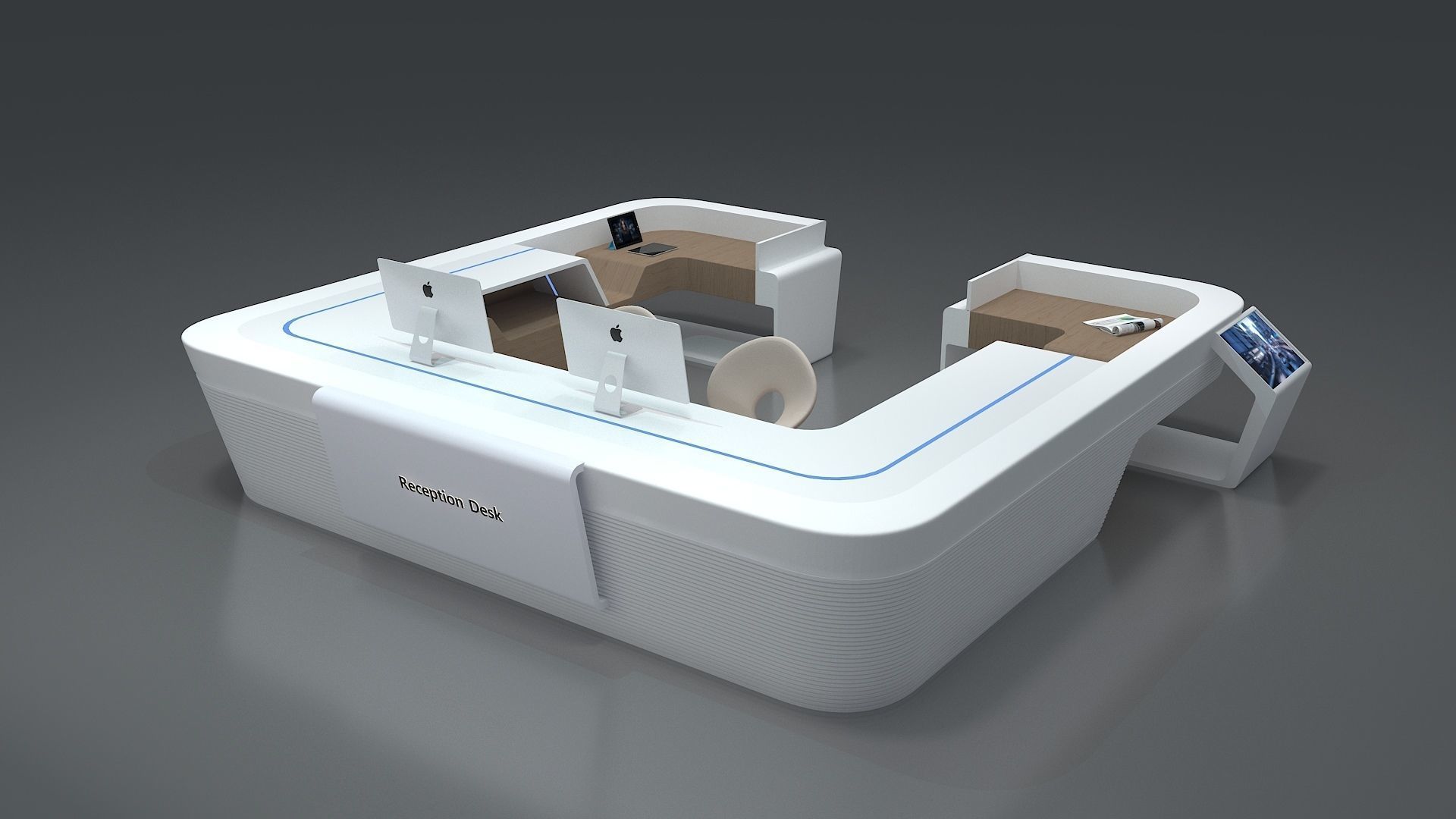 Reception Desk  3D model_1