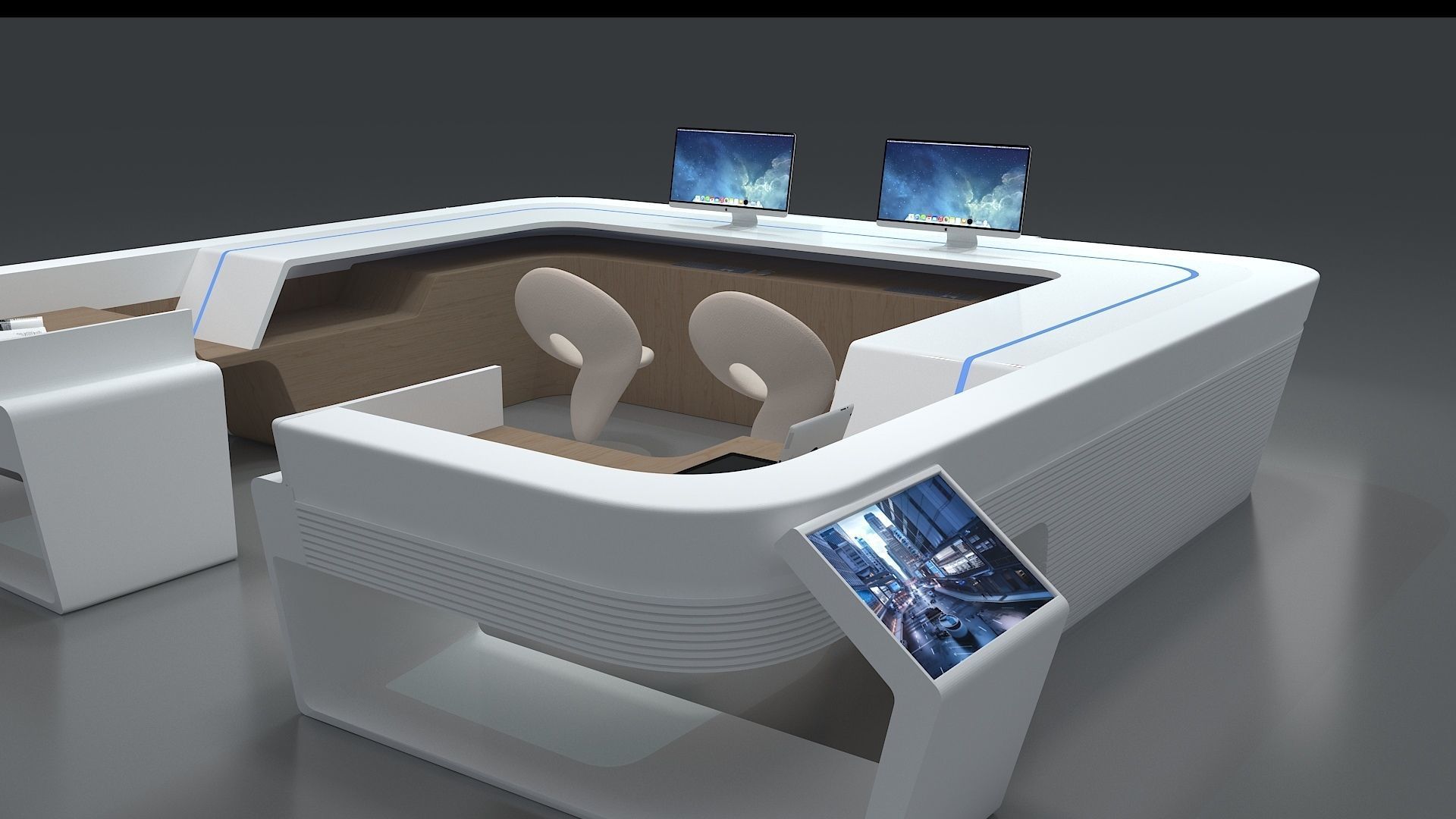 Reception Desk  3D model_6