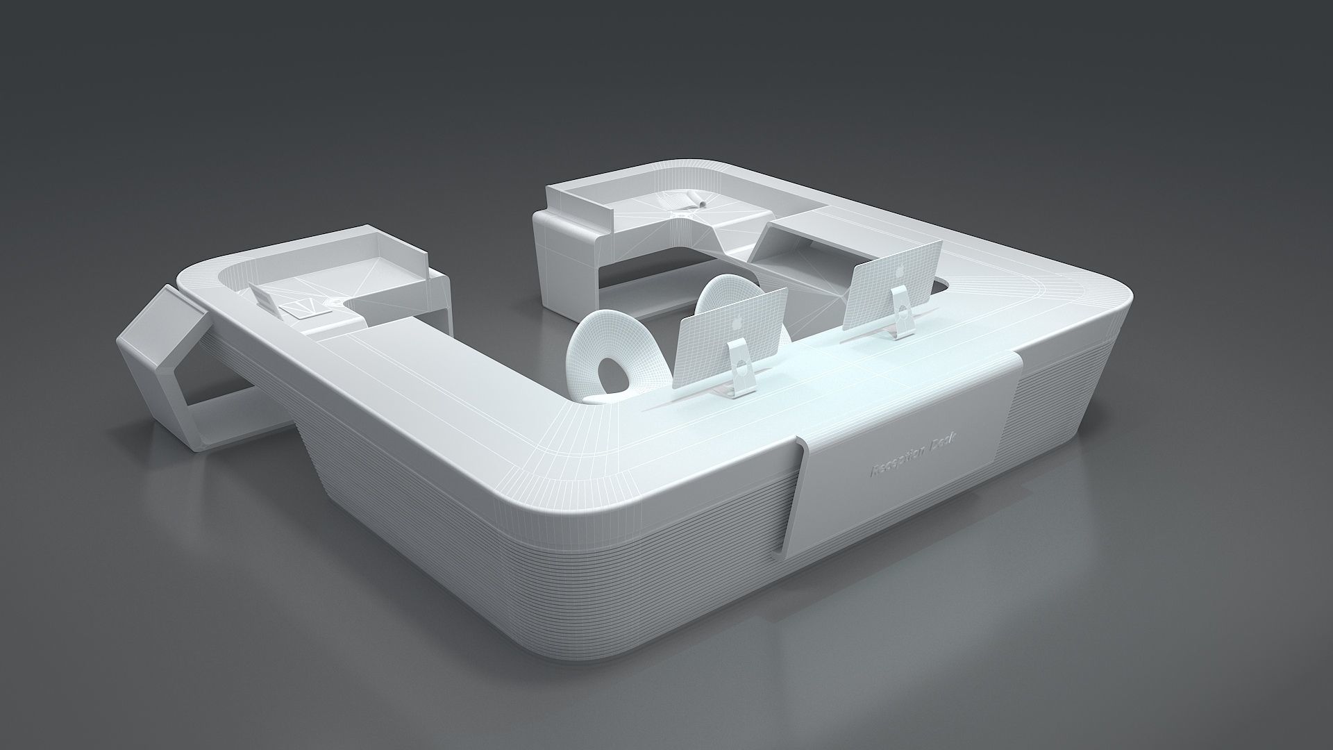 Reception Desk  3D model_8