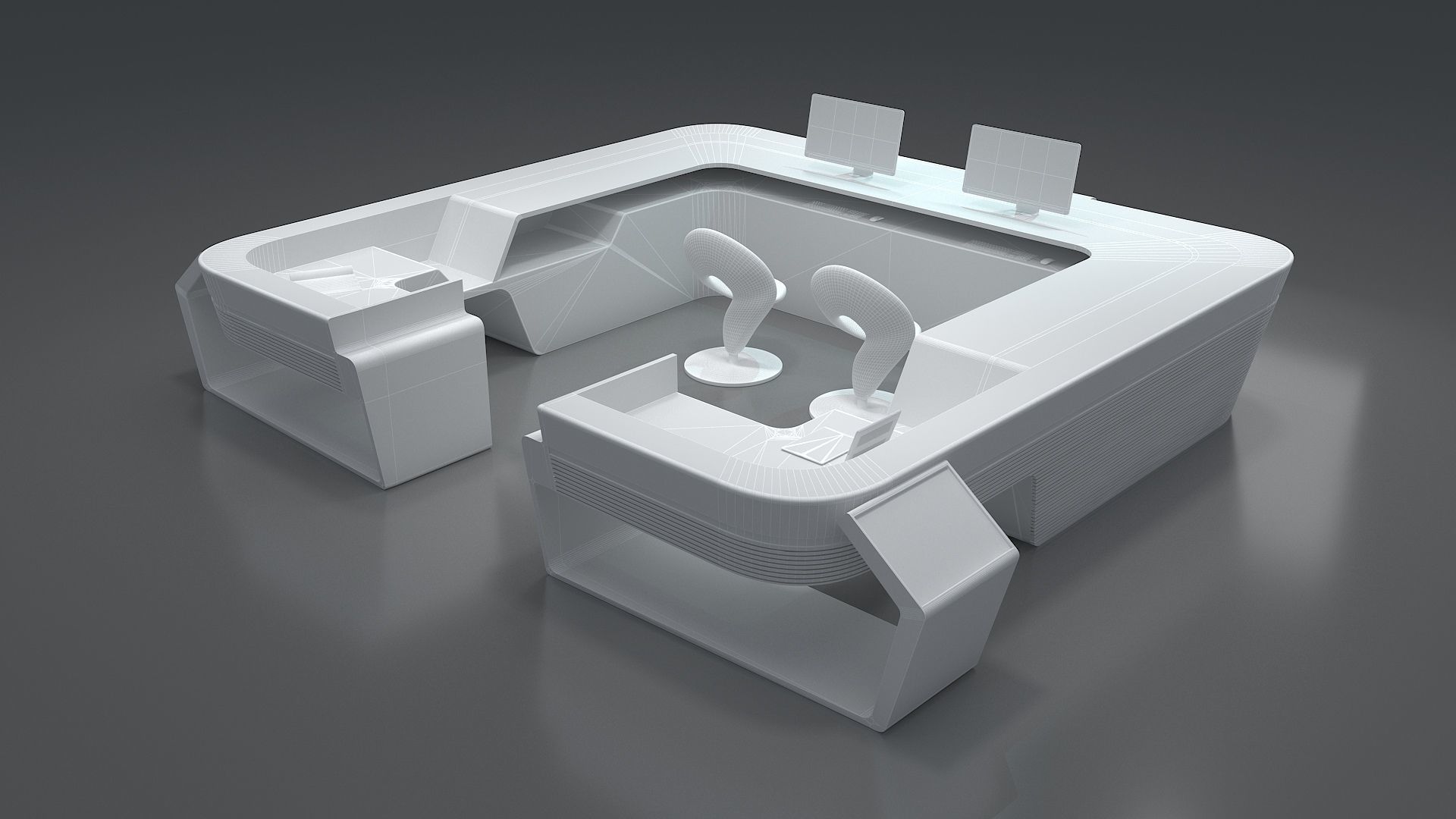 Reception Desk  3D model_11