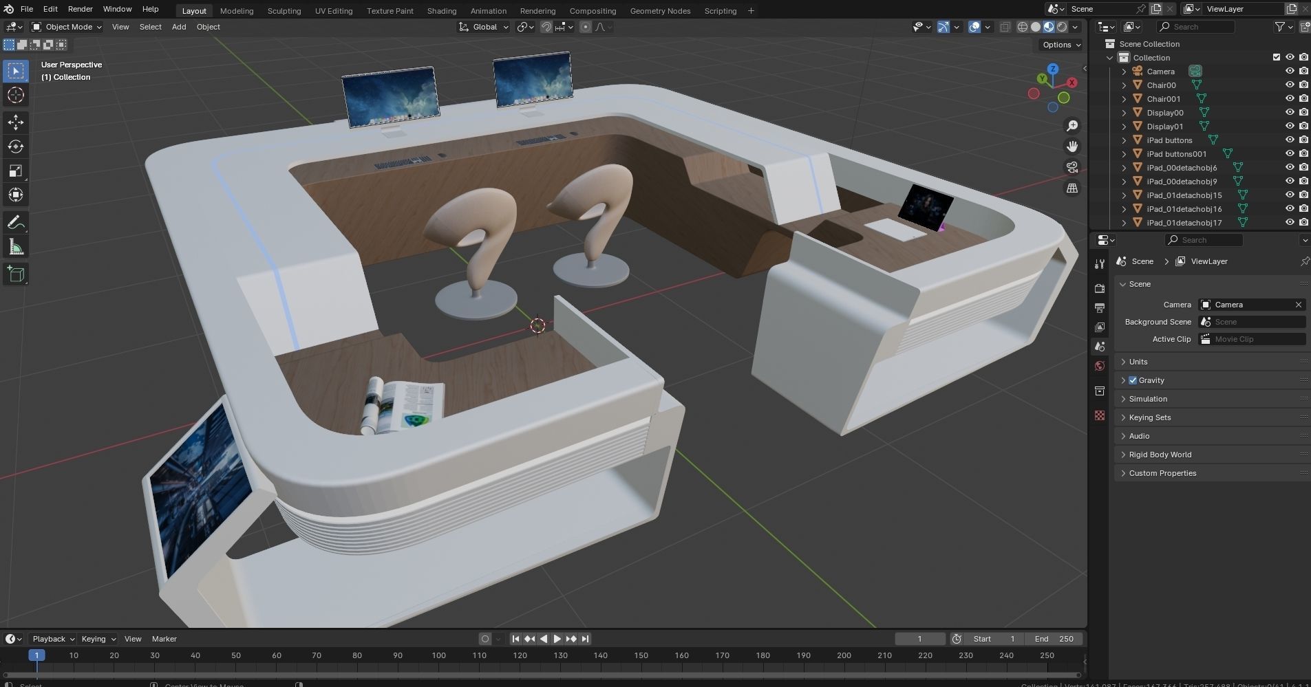 Reception Desk  3D model_13