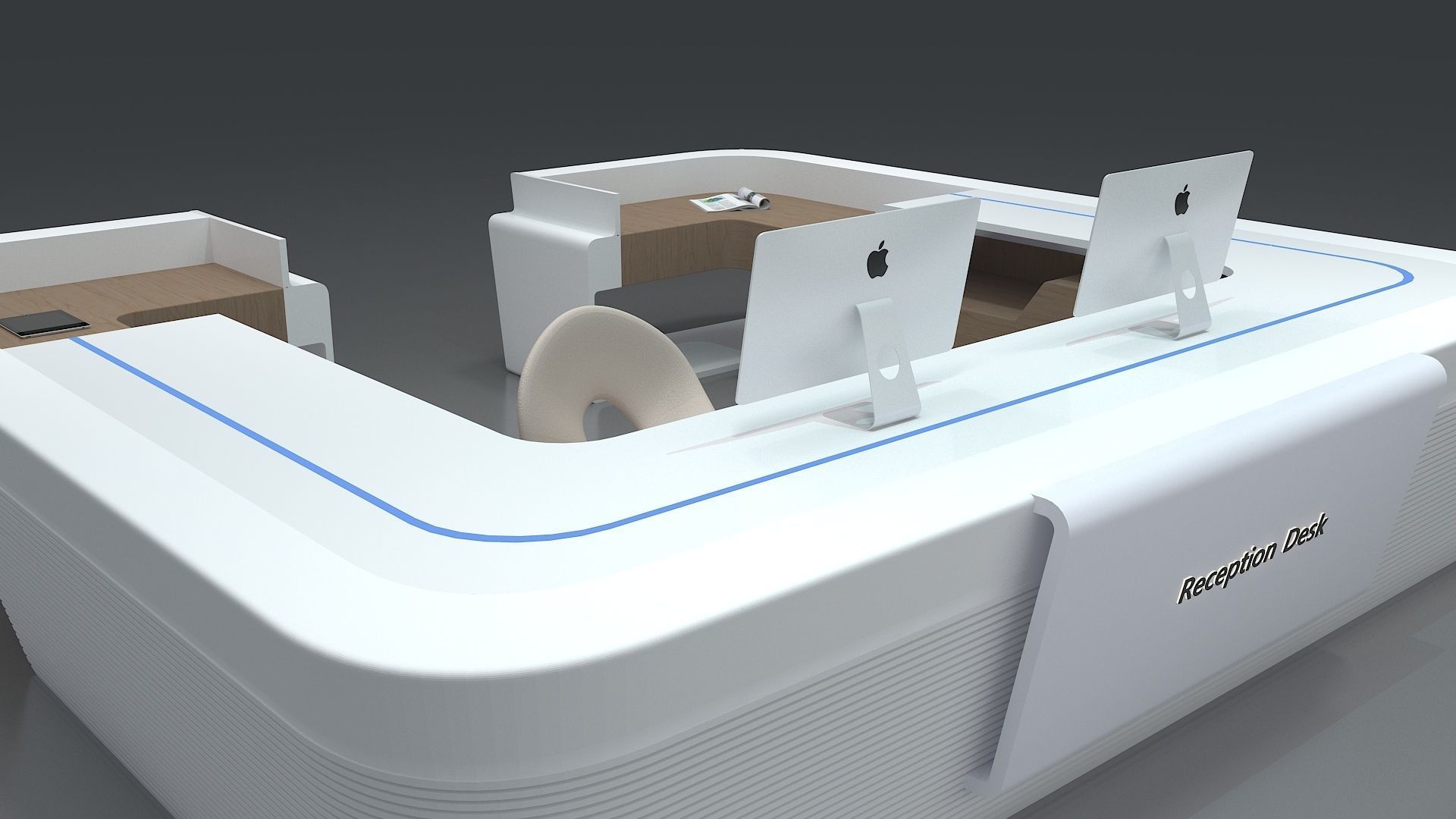 Reception Desk  3D model_5