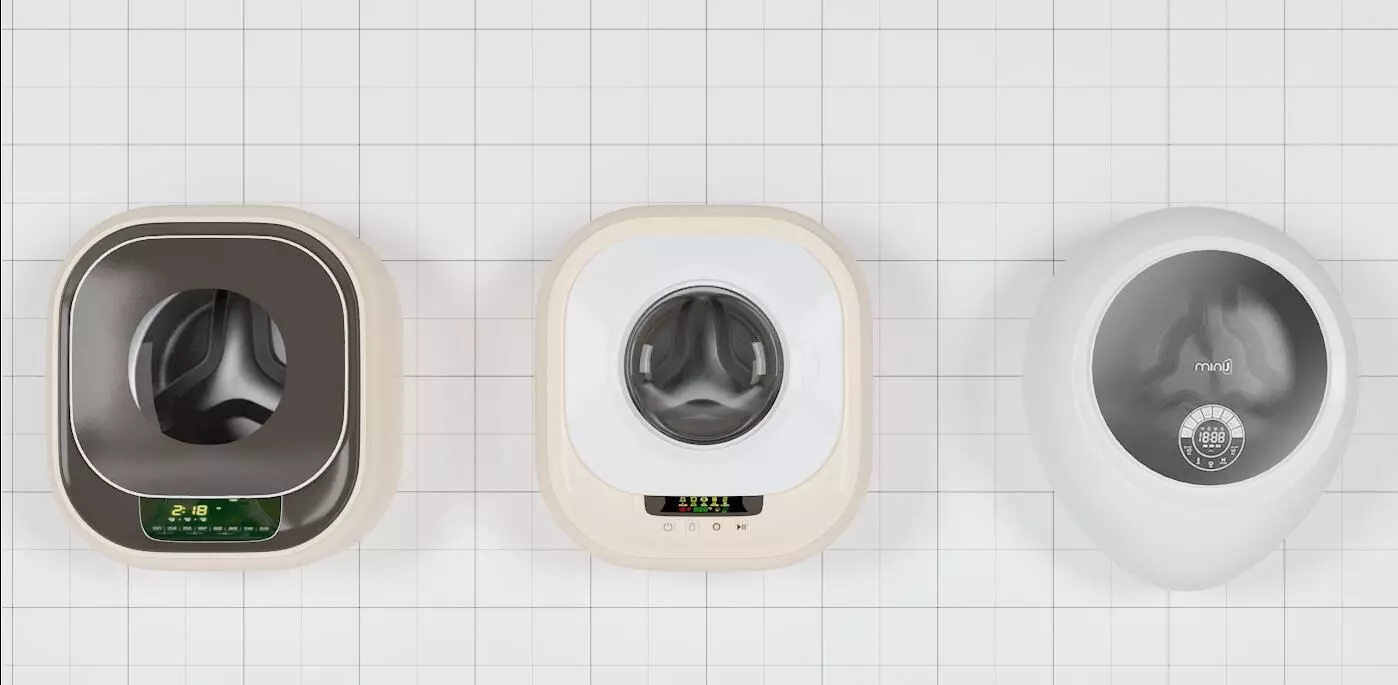 Wall mounted washing machine Free 3D model