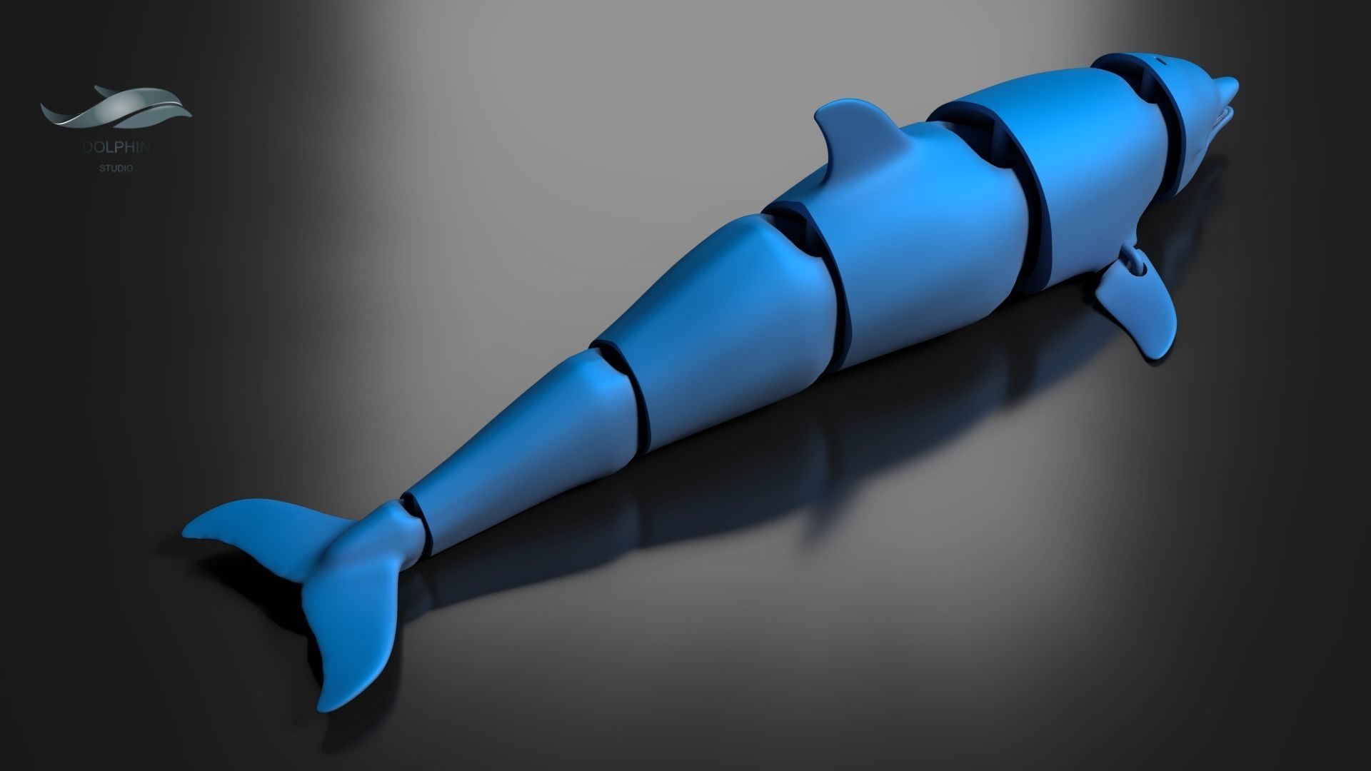 Articulated Dolphin 3D print model_6