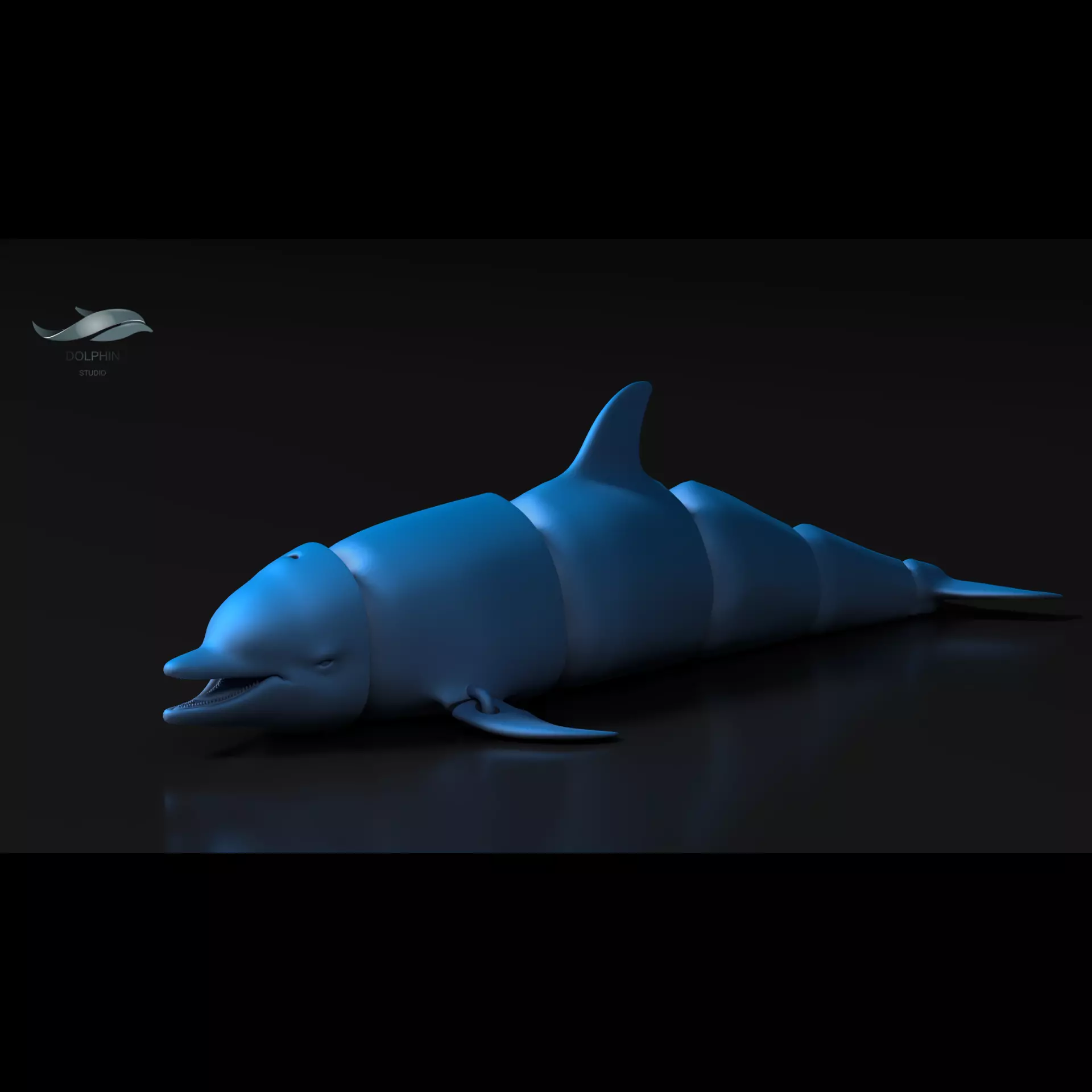 Articulated Dolphin 3D print model_0