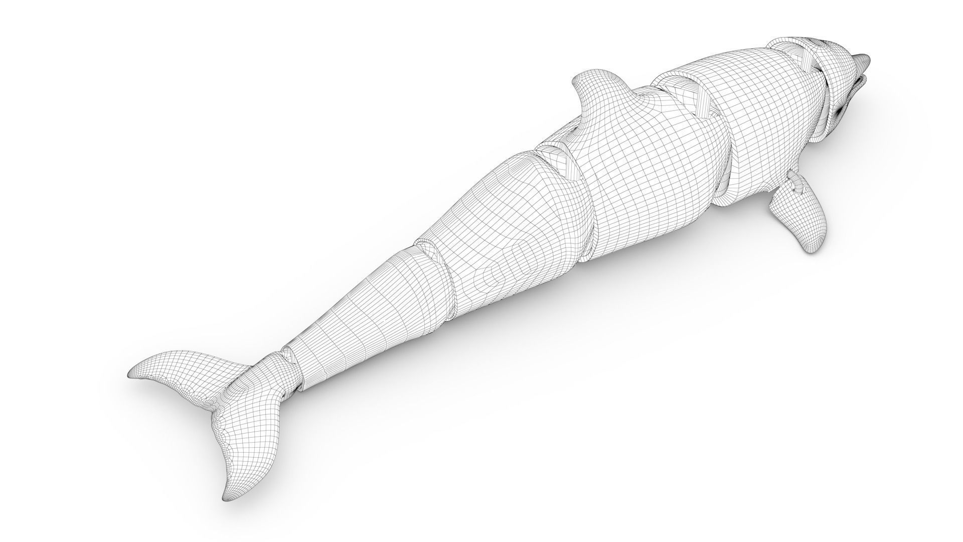 Articulated Dolphin 3D print model_11