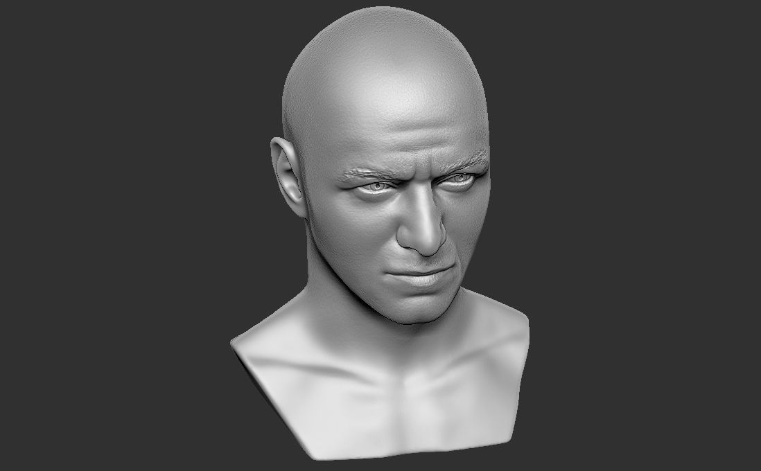 James McAvoy bust for 3D printing 3D print model_17