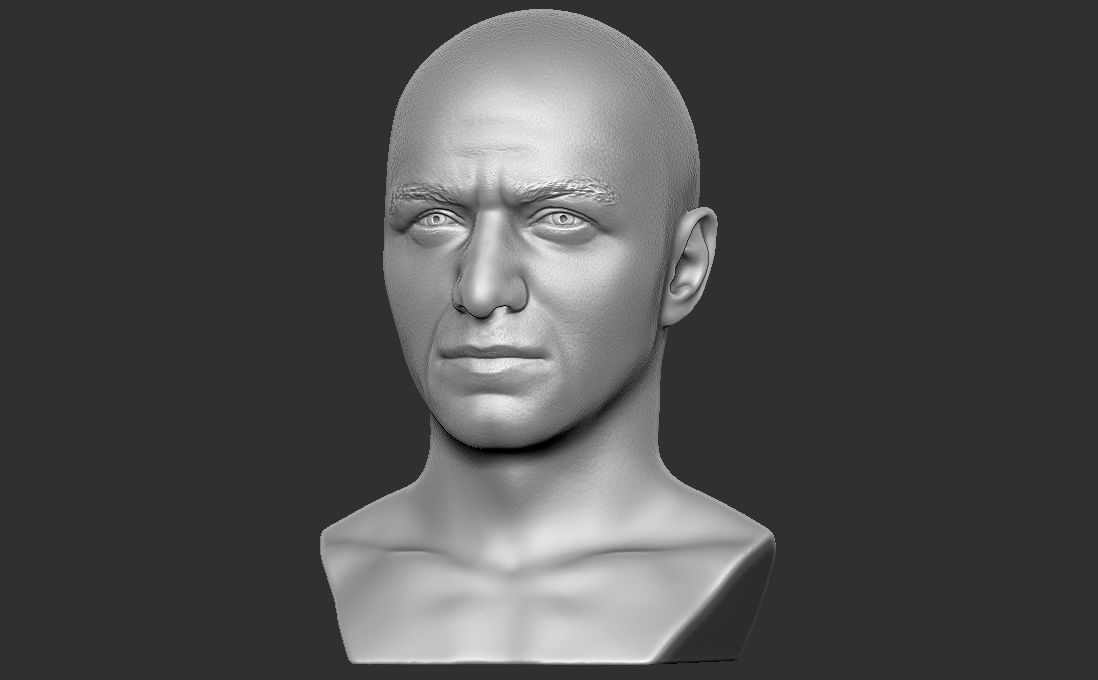 James McAvoy bust for 3D printing 3D print model_6