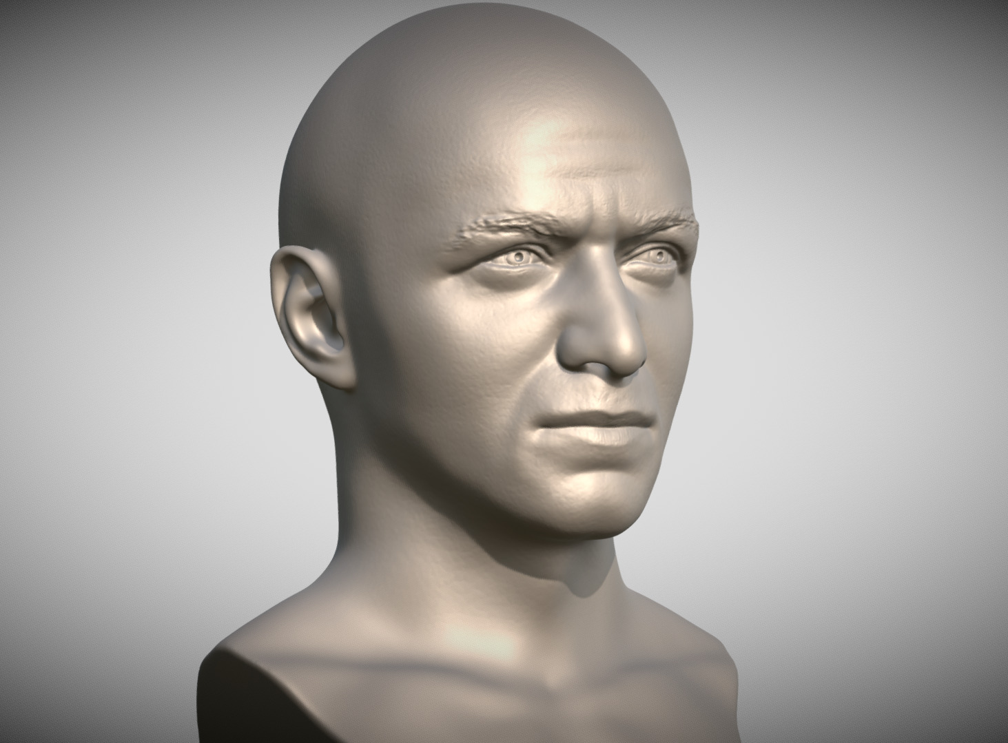 James McAvoy bust for 3D printing 3D print model_3