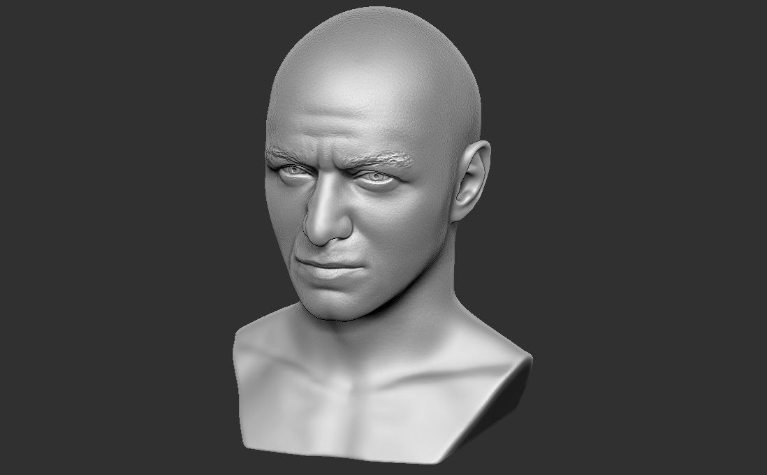 James McAvoy bust for 3D printing 3D print model_18
