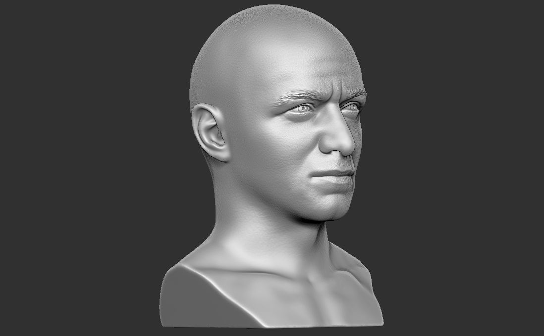 James McAvoy bust for 3D printing 3D print model_14