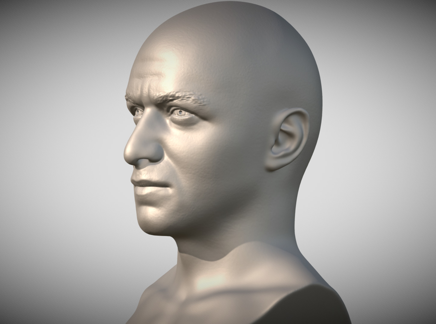 James McAvoy bust for 3D printing 3D print model_2