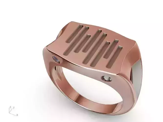 mens 2 diamond ring stl verified 