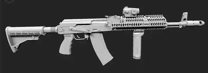 AK 74M SPETSNAZ AAA 3D MODEL