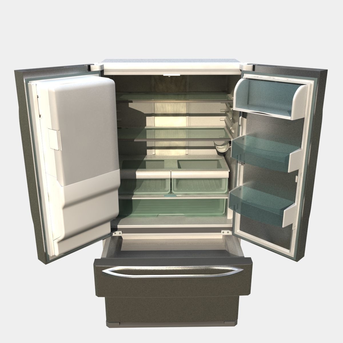 Refrigerator and freezer 3D model_3