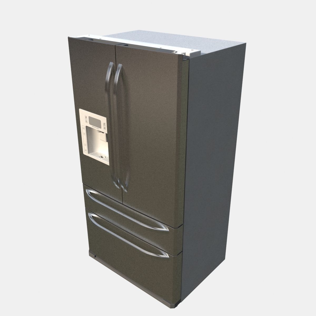 Refrigerator and freezer 3D model_2