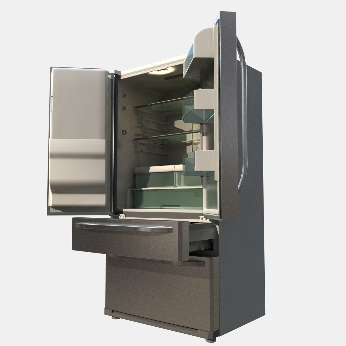 Refrigerator and freezer 3D model_4