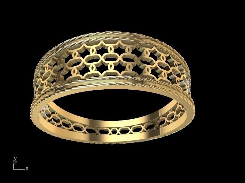 jali rope ring stl verified  3D print model_20