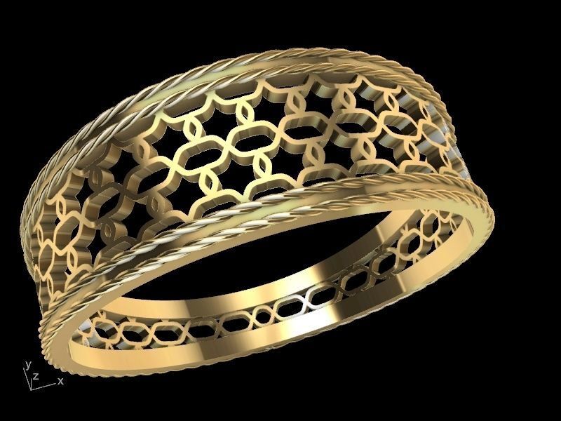 jali rope ring stl verified  3D print model_3