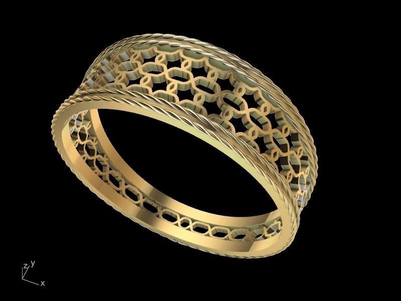 jali rope ring stl verified  3D print model_19
