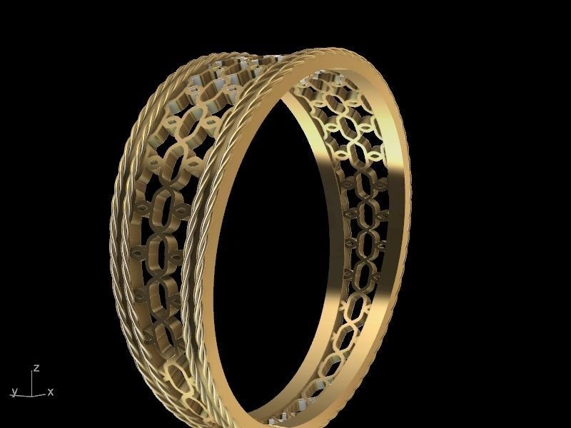 jali rope ring stl verified  3D print model_17