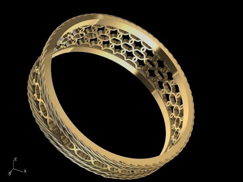 jali rope ring stl verified  3D print model_15