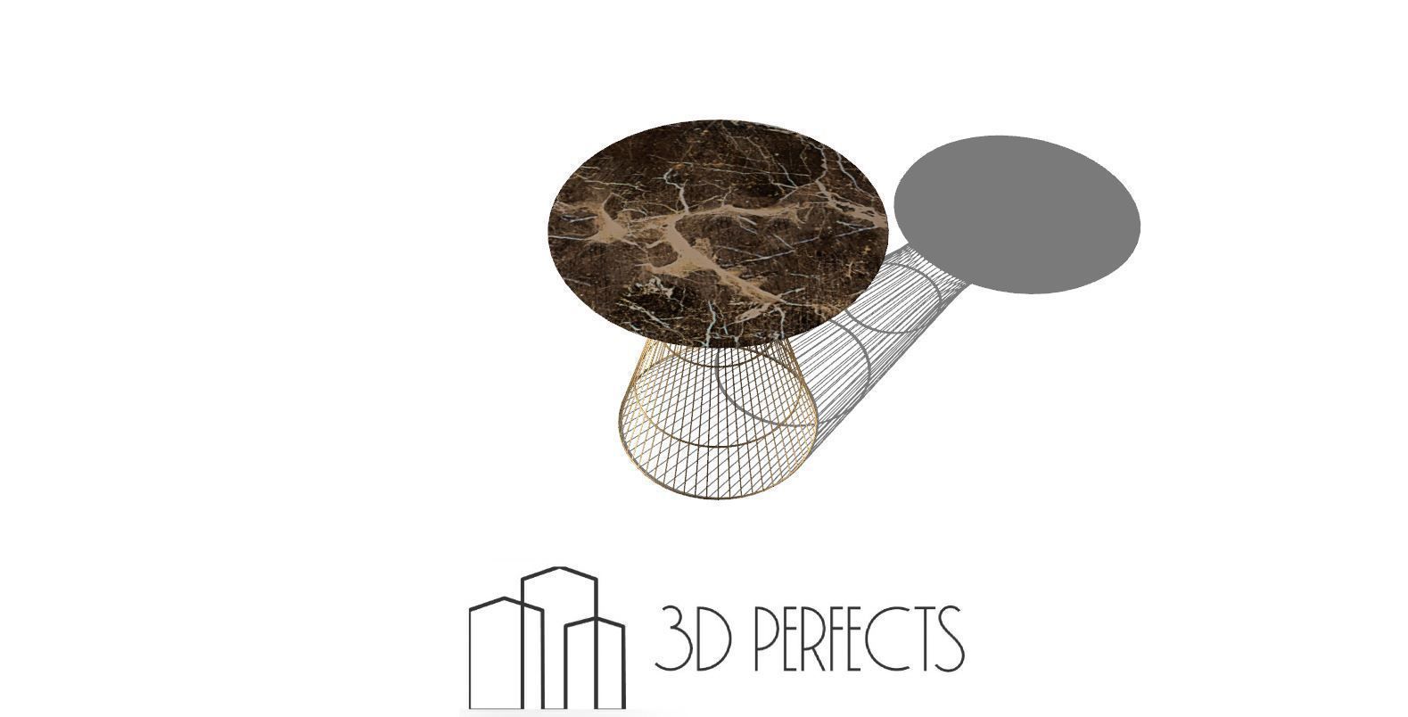 industrial Side table 3D model_1