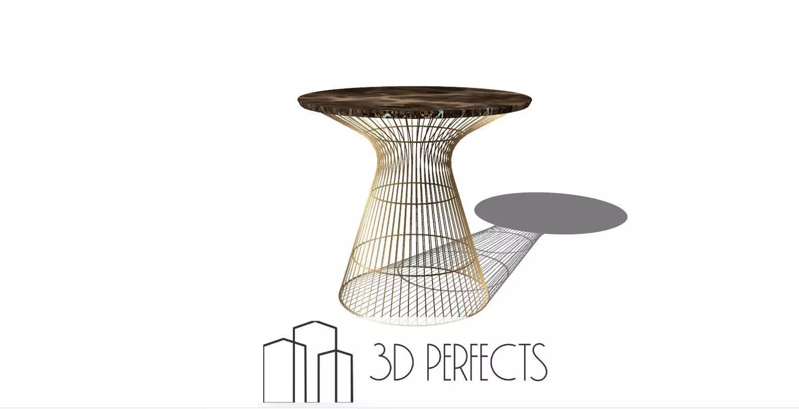 industrial Side table 3D model_0